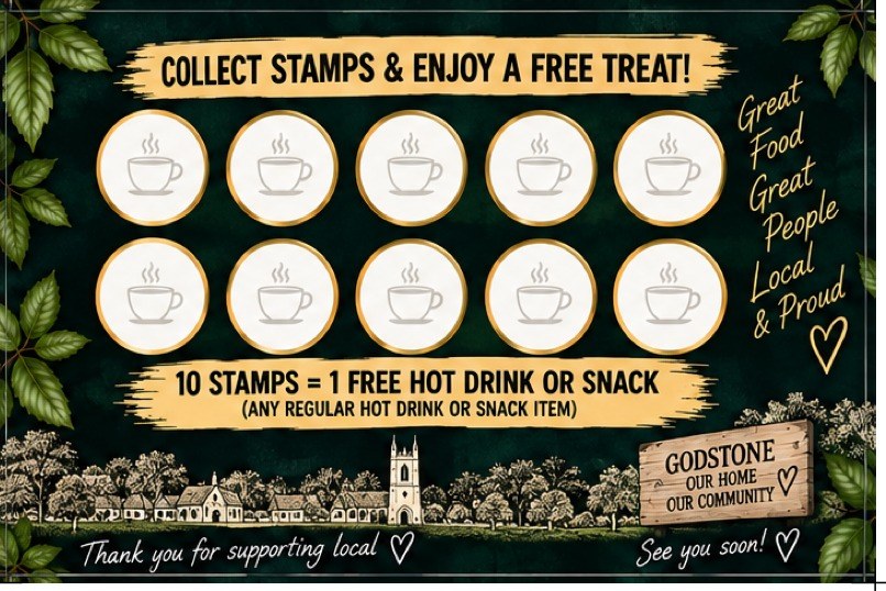 The back of the loyalty card, with ten stamp circles to fill